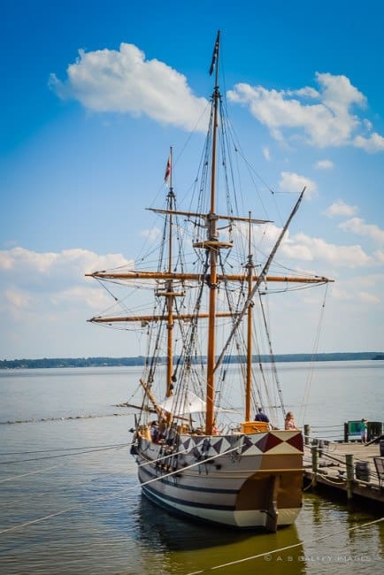 Visiting one of the ship replicas at Jamestown Settlement