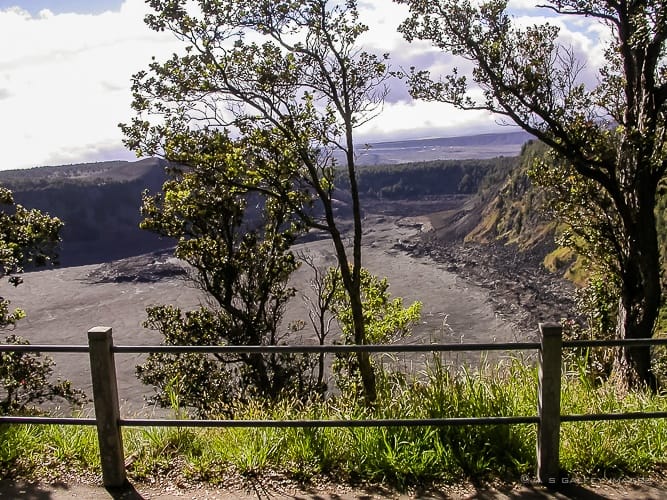 Overlook of the caldera from the Kilauea Iki trail