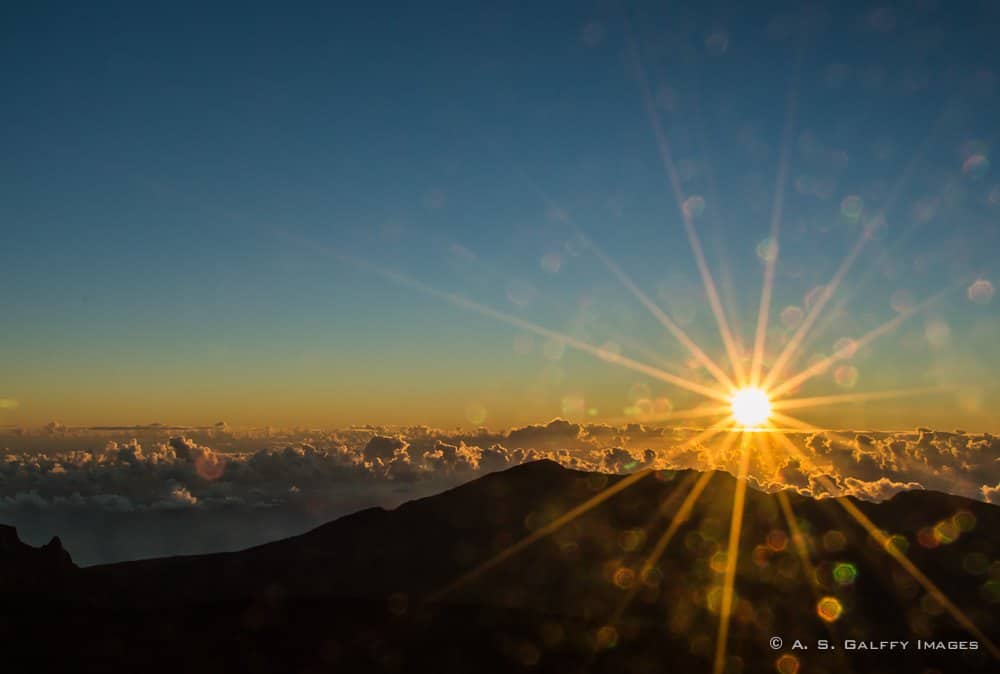 Sunrise at Haleakala, a romantic Maui getaway