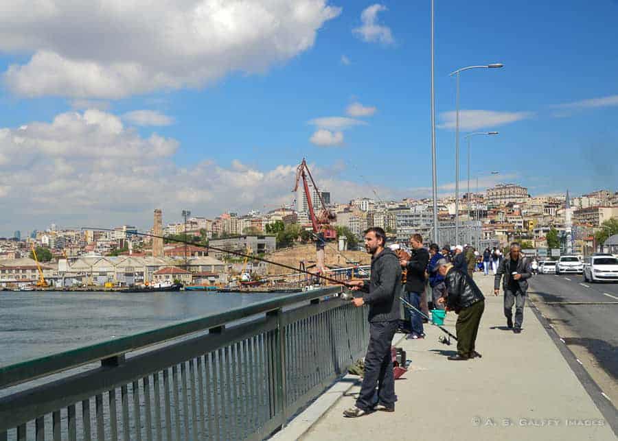 How to spend 3 days in Istanbul - walking Galata Bridge