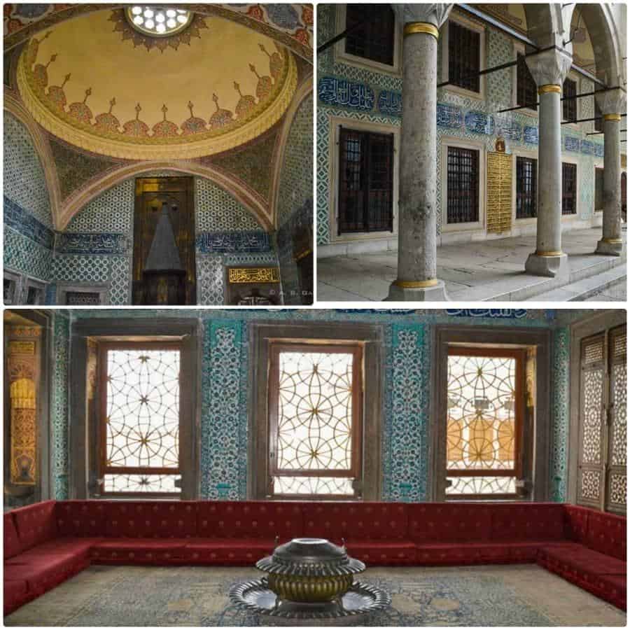 View of the harem rooms at Topkapi Palace