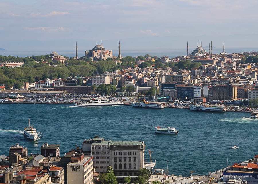 View of Istanbul from across the Bosphorus