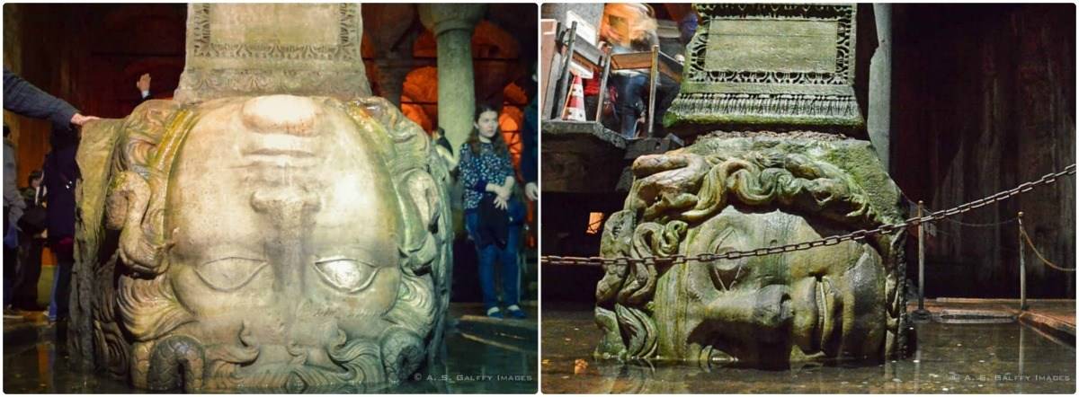 Medusa head in the Basilica Cistern