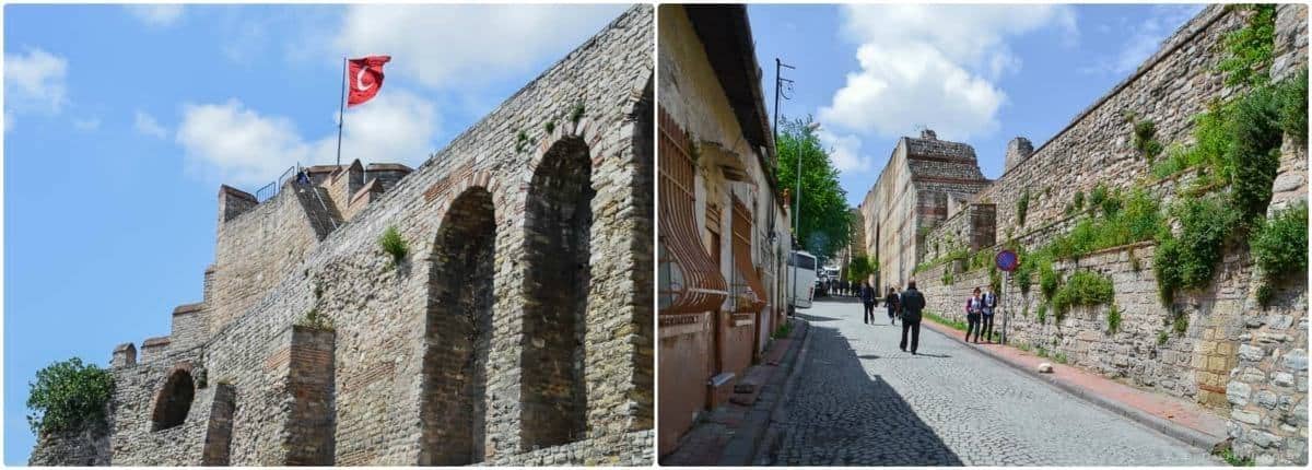 The Old Wall of Constantinople in Istanbul