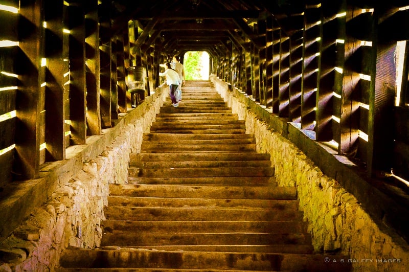 Covered staircase in Sighisoara Citadel