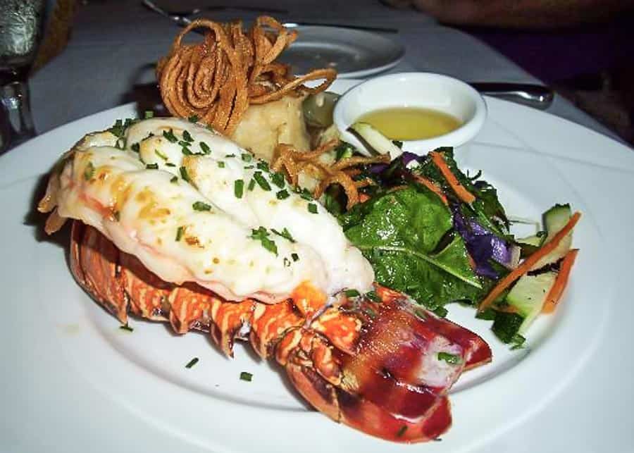 Lobster tail at Seahouse Restaurant