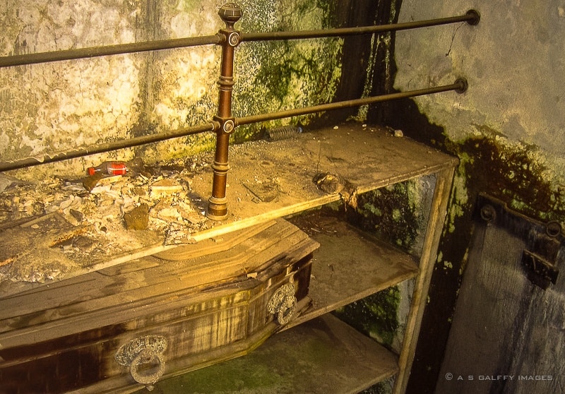 neglected tomb in the cemetery