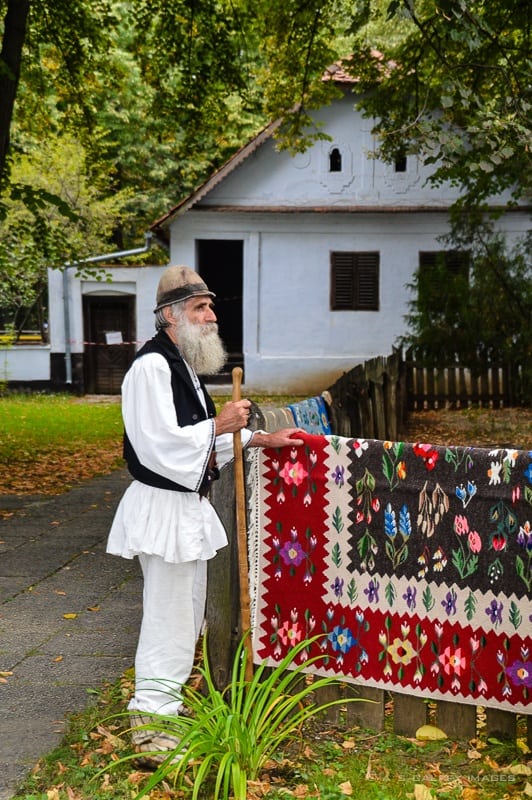Traditional woven rugs from Transylvania