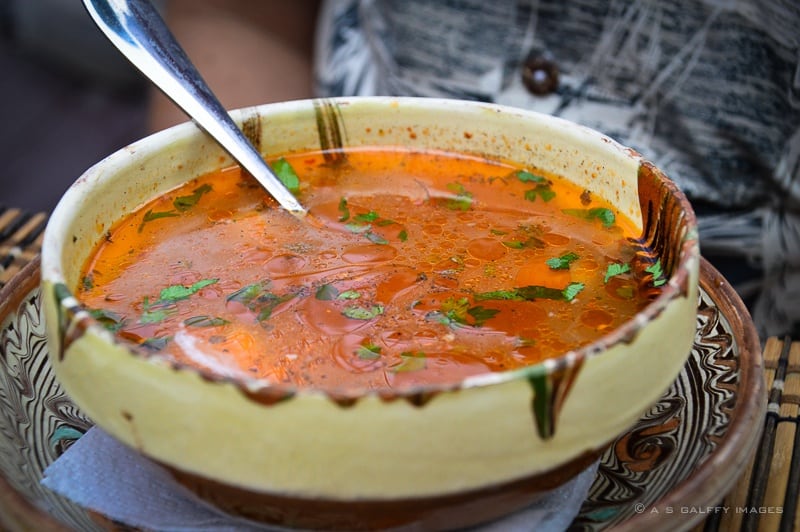 bowl of Romanian soup