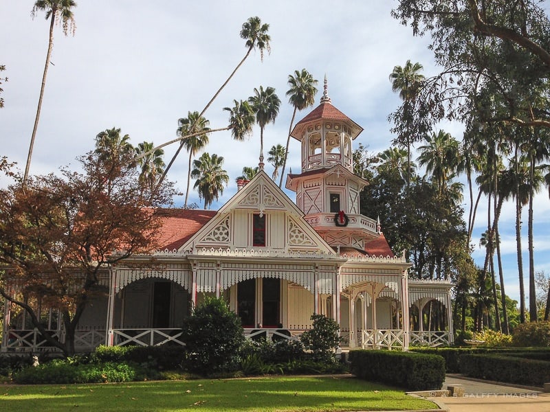 View of the Queen Ann Cottage at the L.A. Arboretum