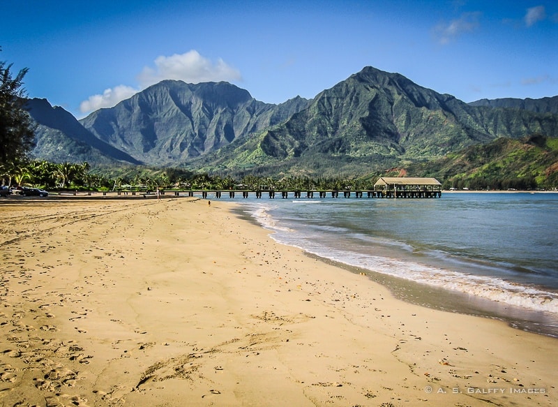 Hanalei Bay Beach in Kauai