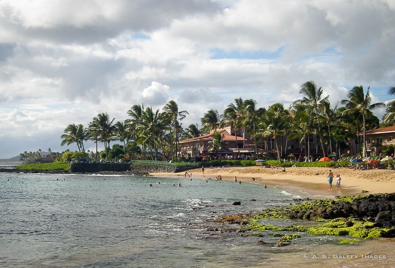 Poipu Beach in Kauai