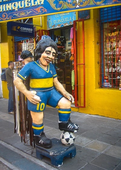 Statue of Maradona in La Boca