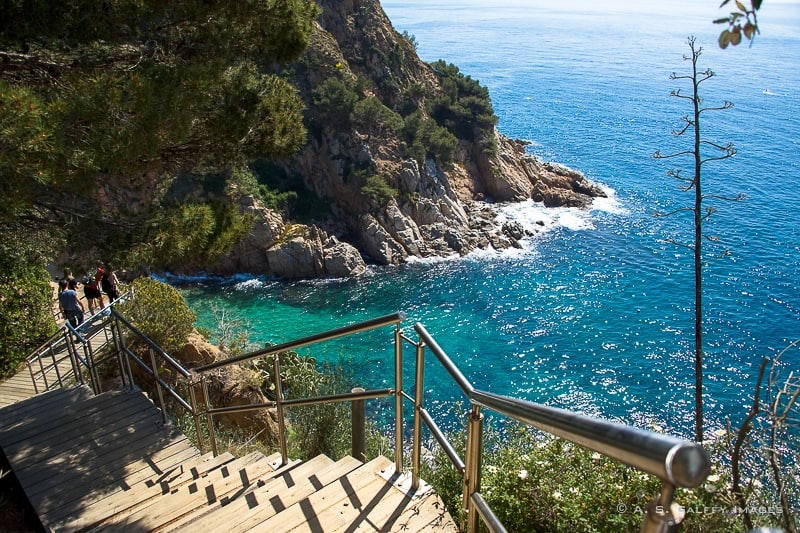 Calle Llevadors path in Tossa de Mar, Costa Brava