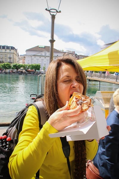 tasting the goodies of the farmers' market in Lucerne