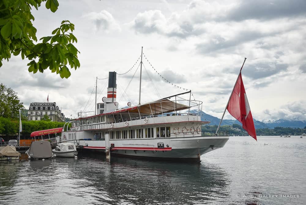 Taking a boat trip on Lake Lucerne