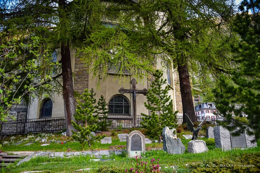 visiting the Mountaineers' Cemetery in Zermatt