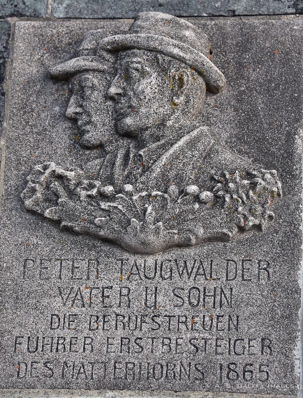 Headstone of Peter Taugwalder