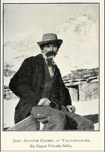 Jean Carrel, the first who attempted to conquer the Matterhorn