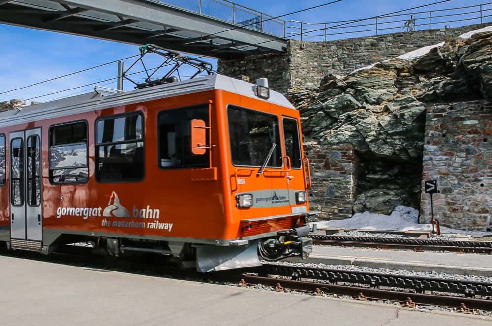 Gornergrat train from Zermatt to Gornergrat
