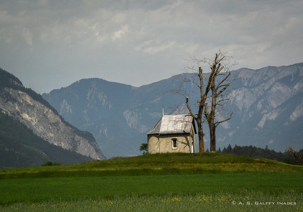 Alpine scenery on the train route