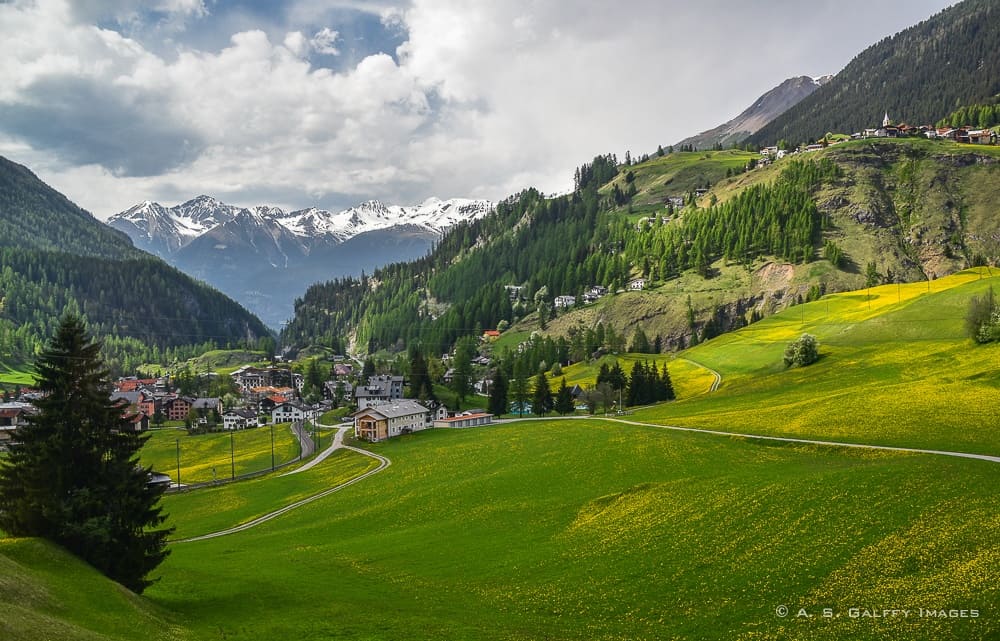 route from Zermatt to St. Moritz