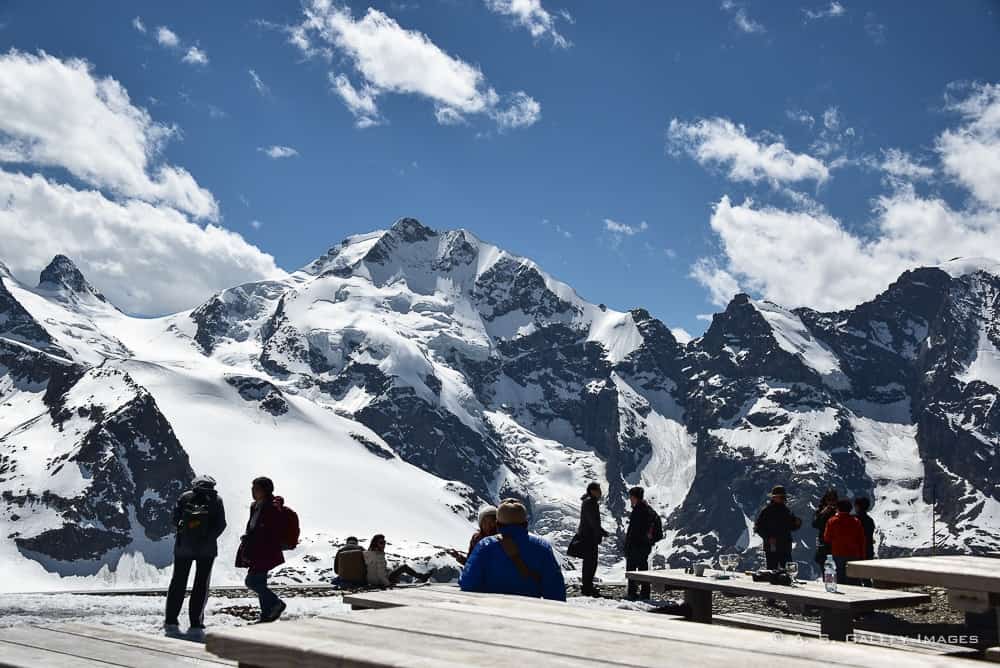 View of the Diavolezza mountain peak