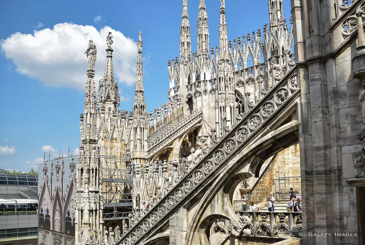 View from the roof of the Duomo of Milan