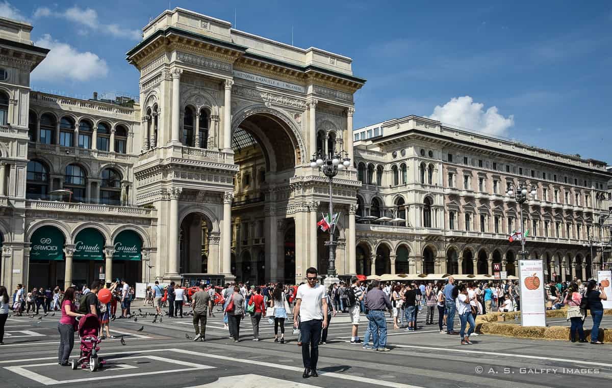Entrance to the Galleria Vittorio Emanuele II in Milan