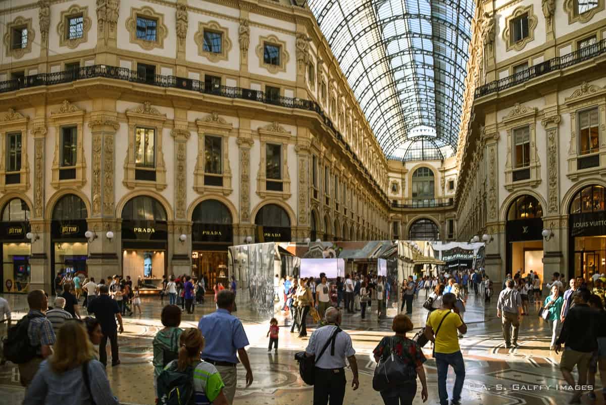 Graffiti artists tag Milan's famed Galleria arcade