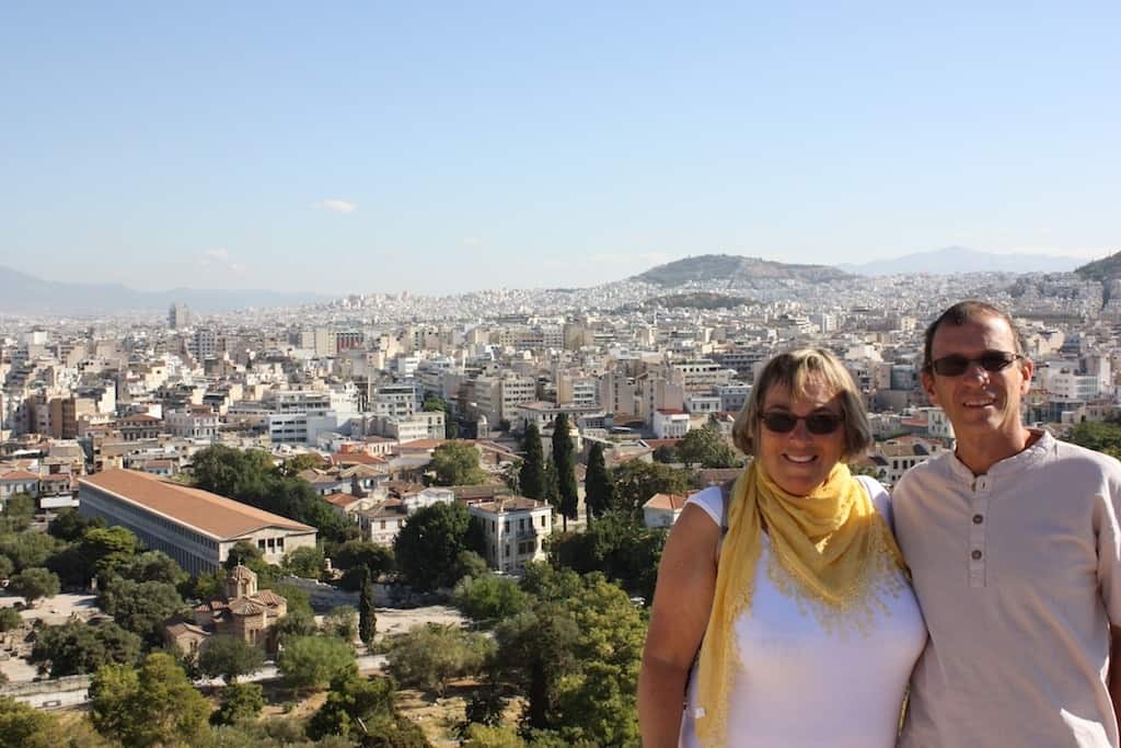 Rhonda and Jeff Albom in Athens