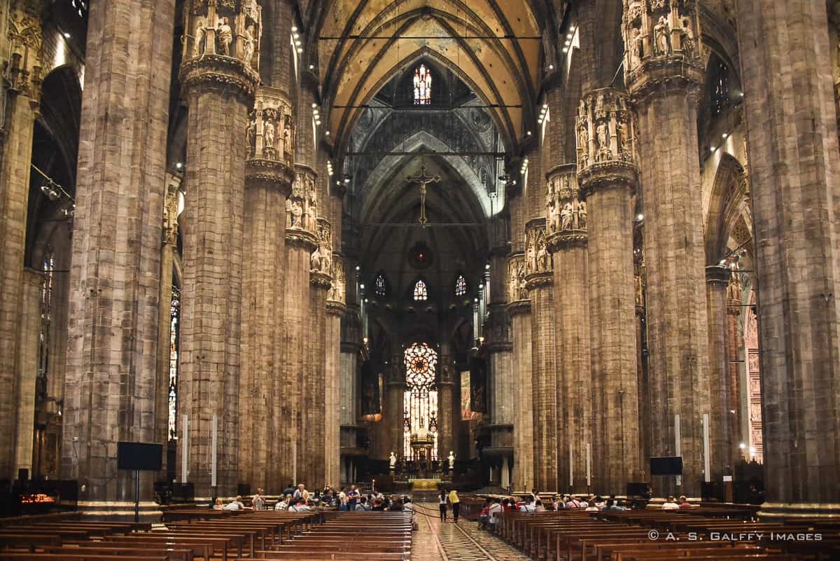 Inside the Duomo of Milan