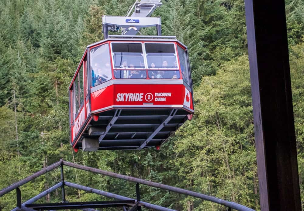 Vancouver attractions: Skyride Gondola to the Grouse Mountain