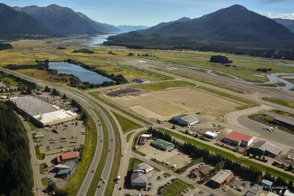 View of Juneau from the helicopter