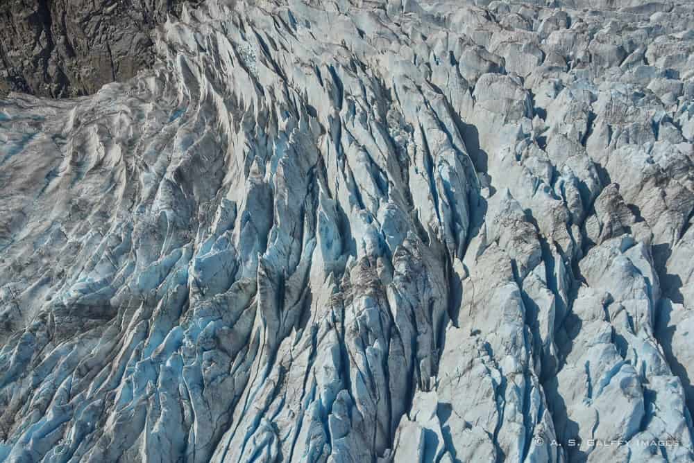 View of the Mendenhall Glacier from the helicopter