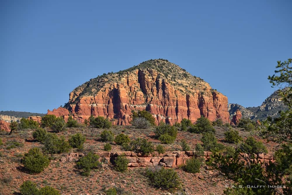 red rock formations in Sedona