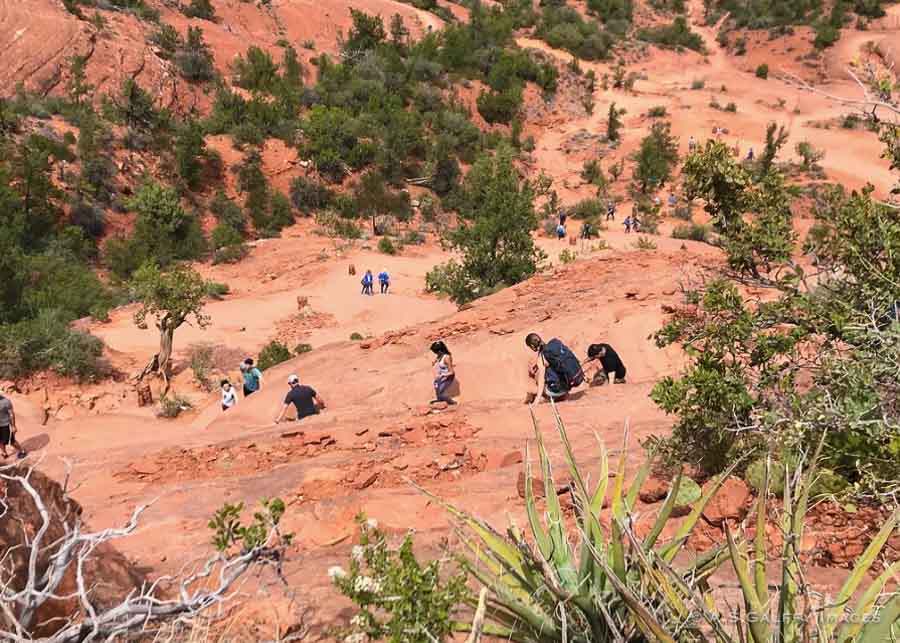 Hiking the top part of the trail