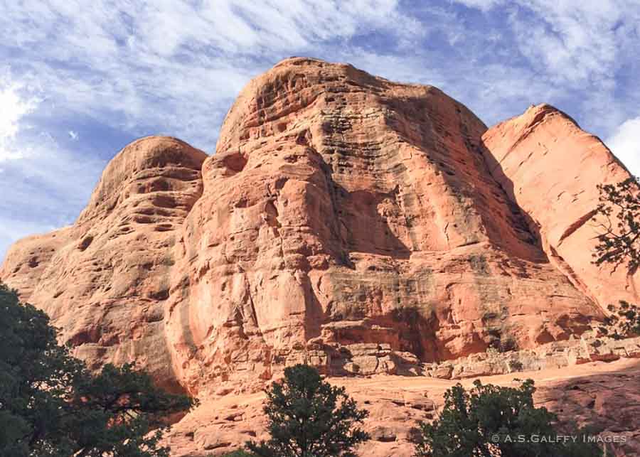 View of the Cathedral Rock from the base