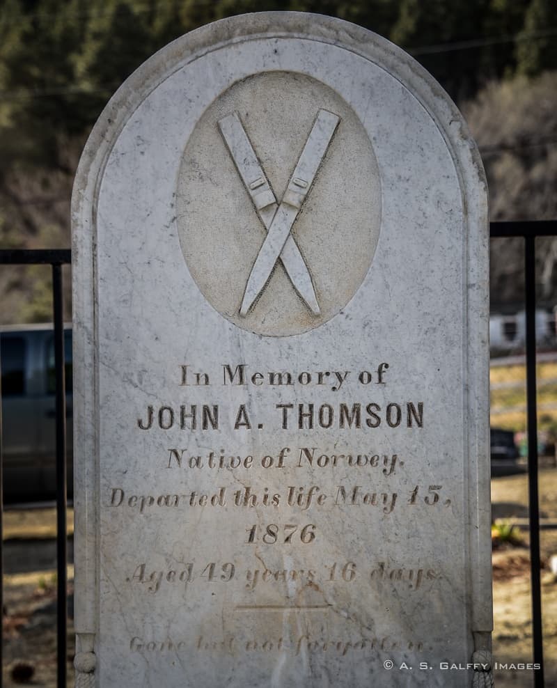 Snowshoe Thompson's tomb in Genoa, Nevada