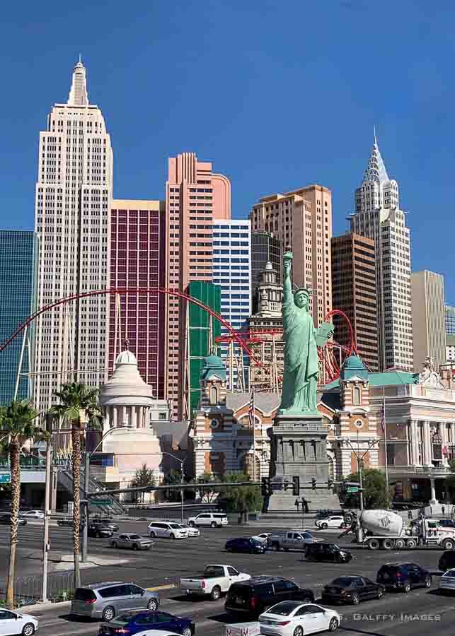 Roller Coaster in front of New York Hotel