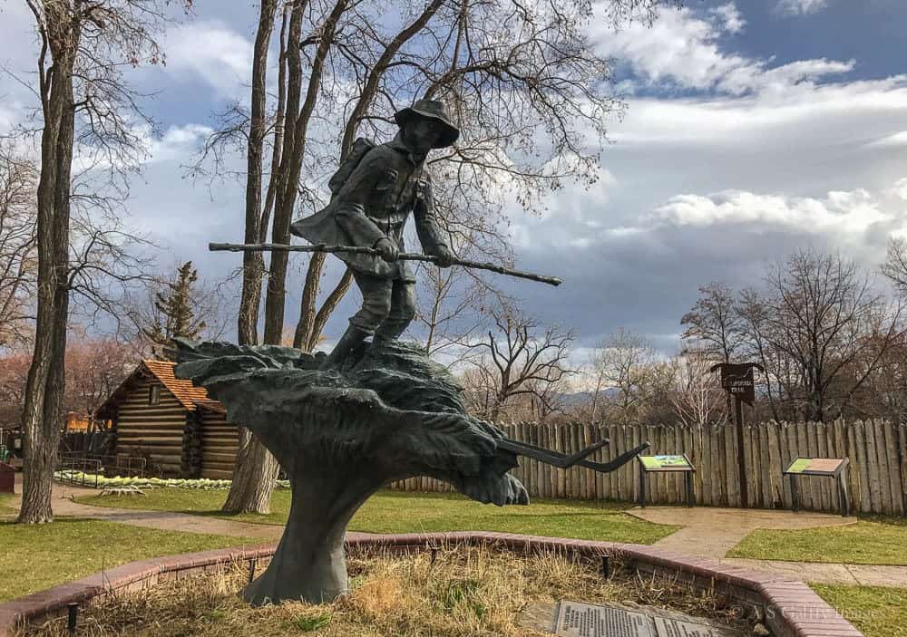 The statue of 'Snowshoe' Thompson in Genoa, Nevada