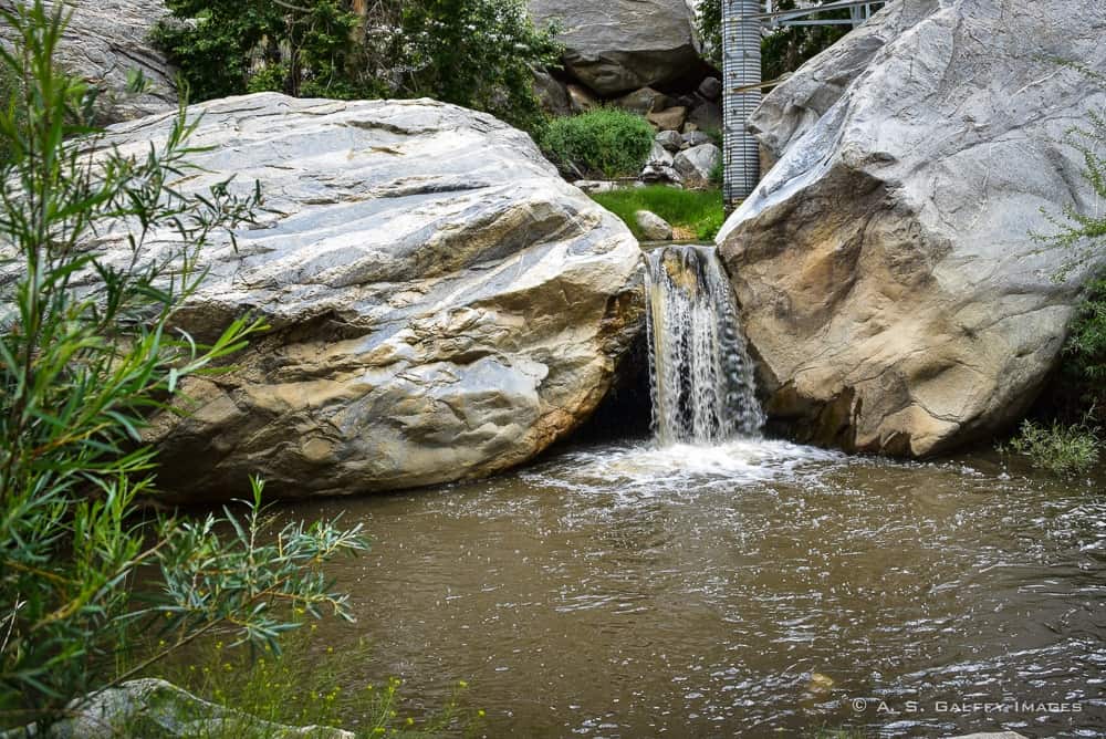 Small waterfall and pond in Tahquitz Canyon