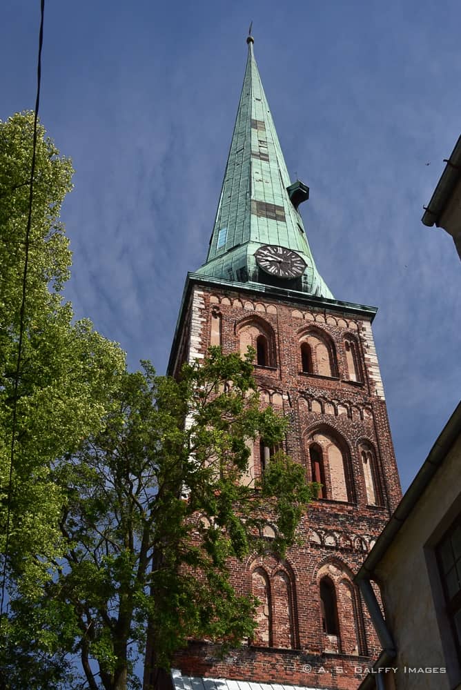 View of St. James's Cathedral in old town Riga