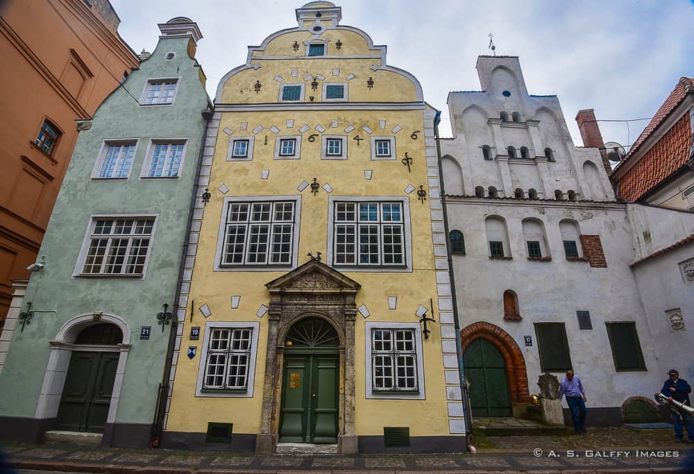 The Three Brothers buildings in Old Town Riga