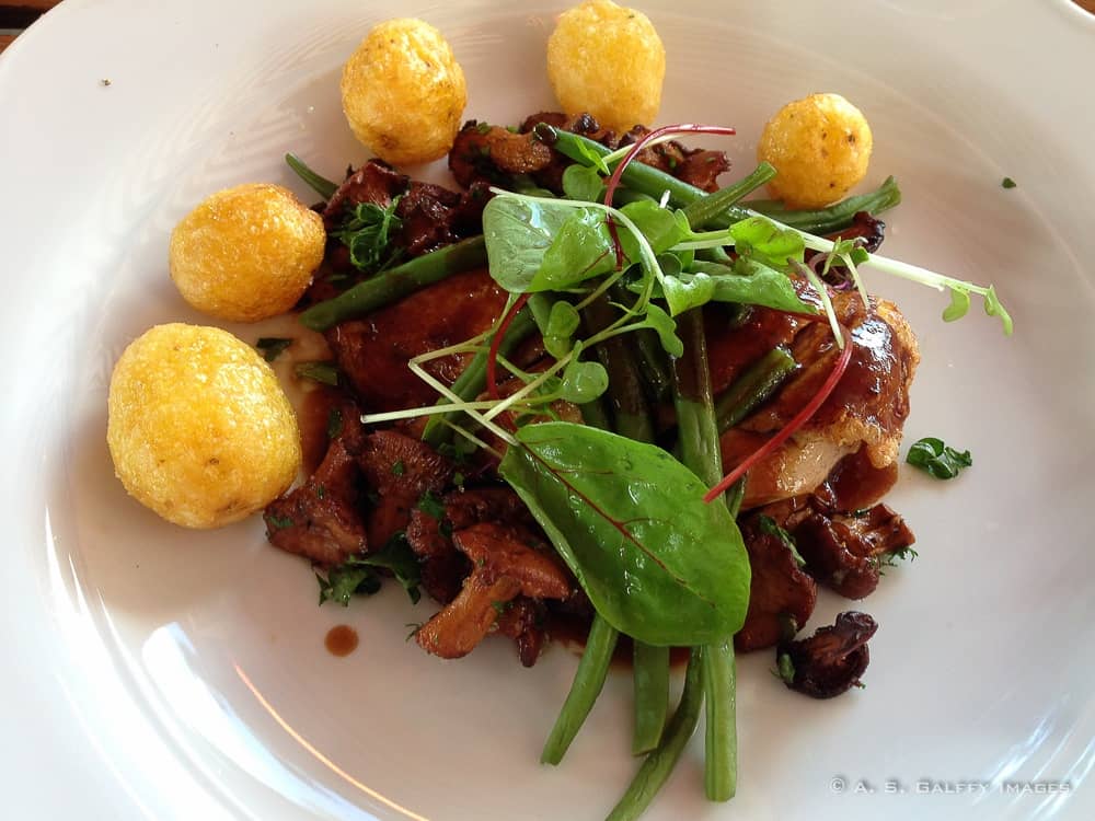 Delicious food plate in one of Stockholm restaurants