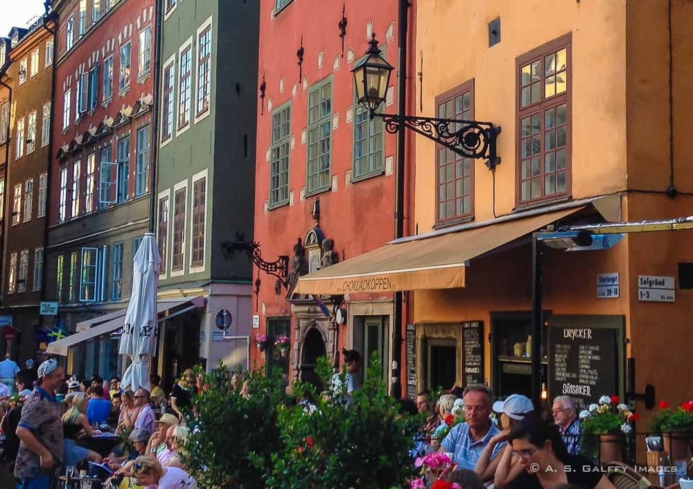 Colorful buildings in Gamla Stan