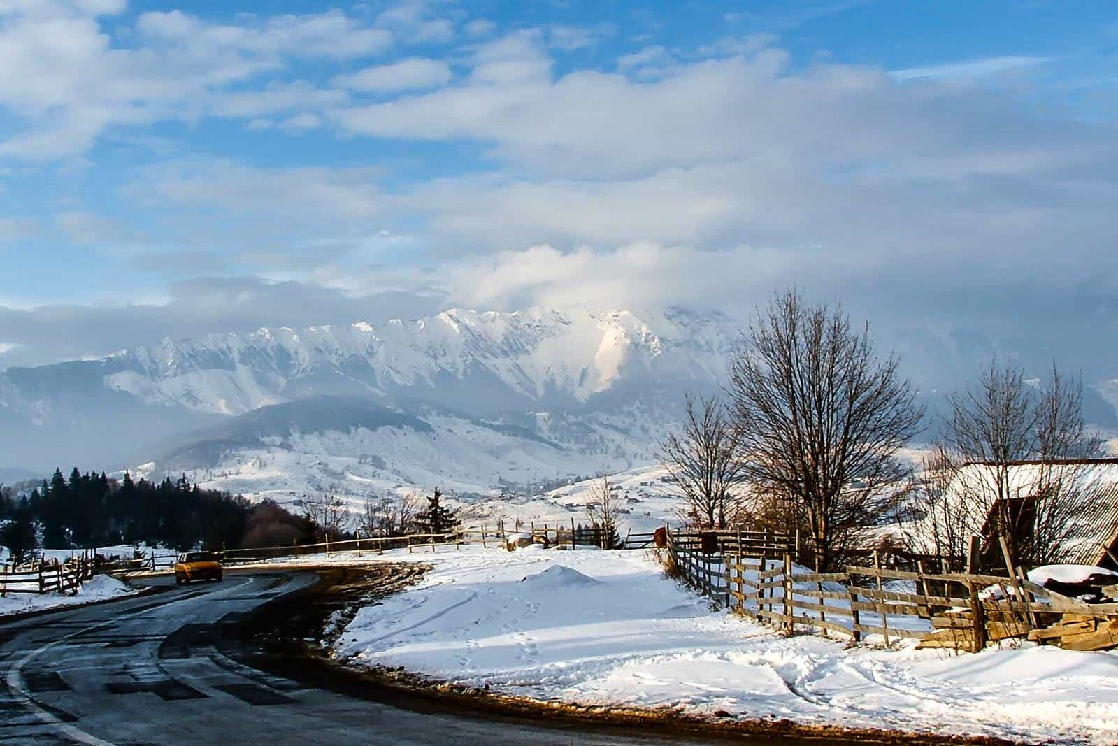 Winter landscape in romania