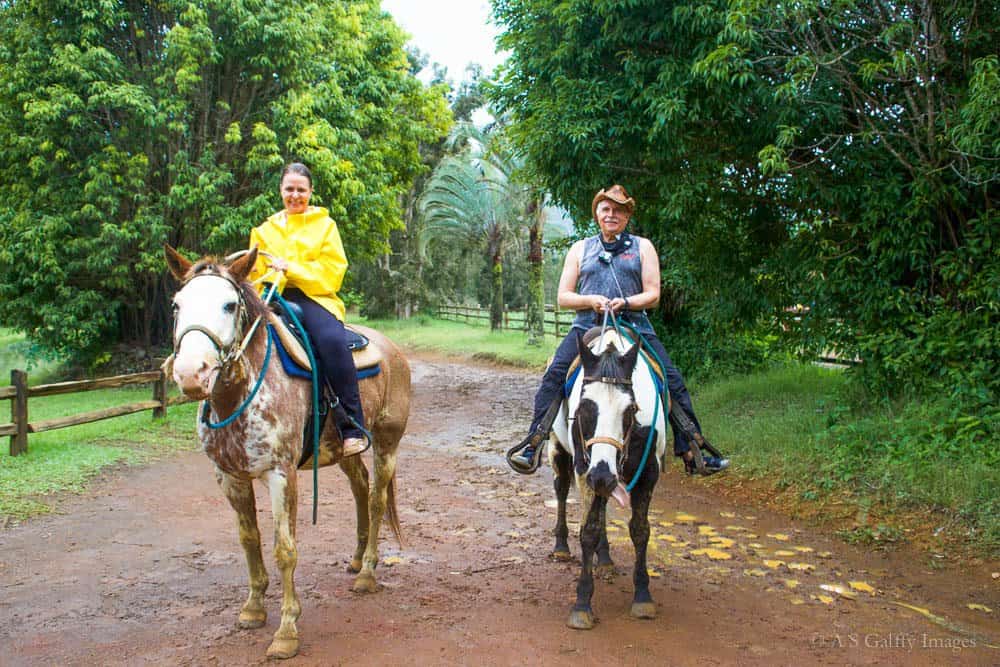 riding horses in Kauai