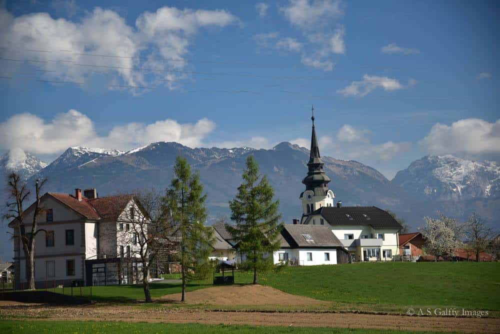 Image depicting a village on the road from Maribor to Lake Bled Image depicting a village on the road from Maribor to Lake Bled