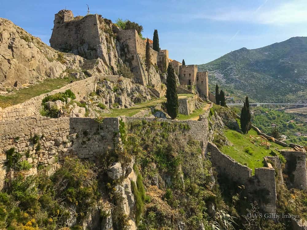 View of Klis Fortress, beautiful places in Croatia